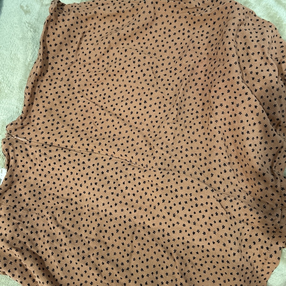 Brown Star Patterned Fabric